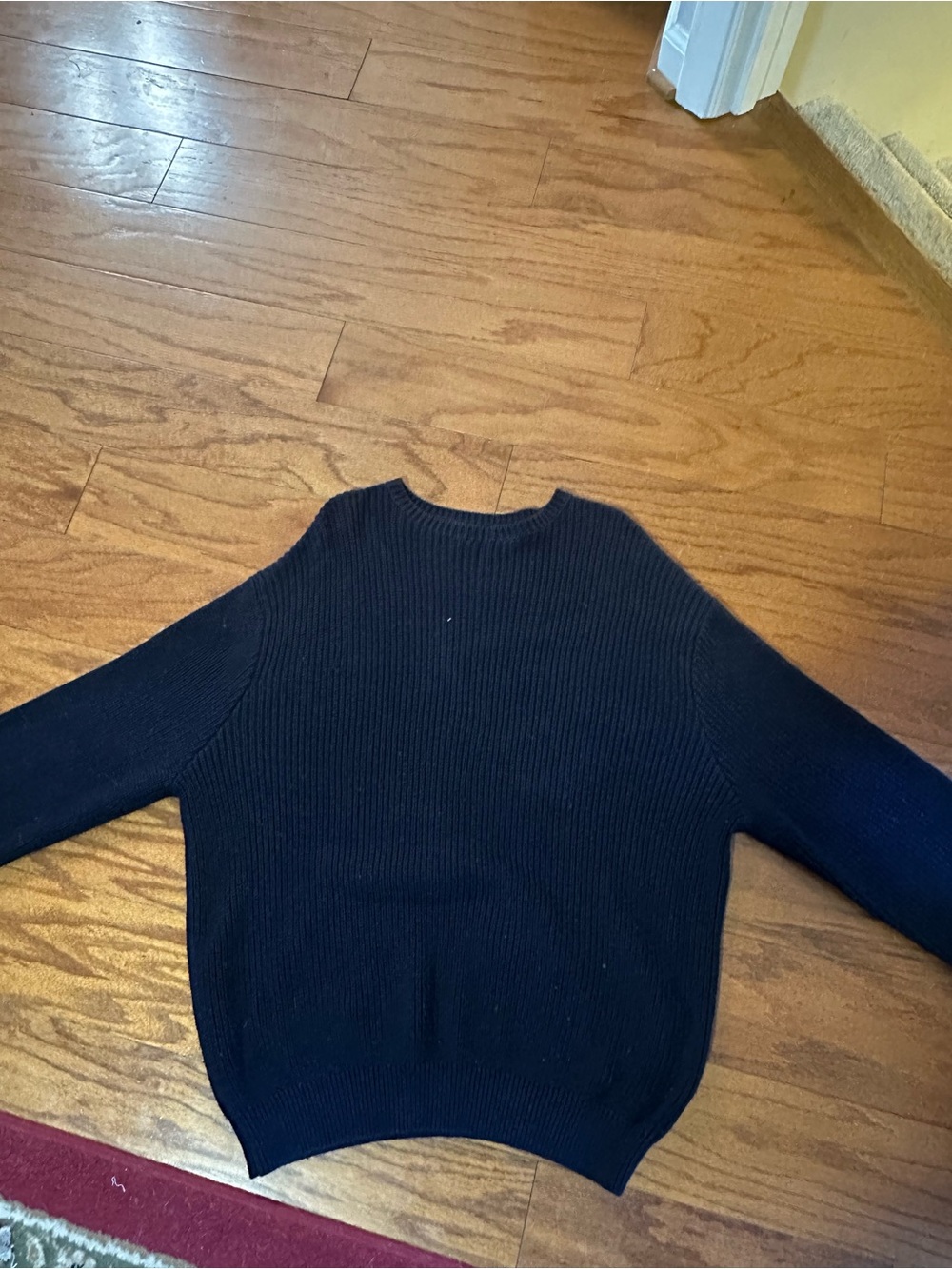 Brandy Melville Black Ribbed Crewneck Sweater